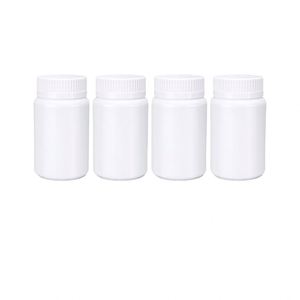 175cc HDPE Plastic White Wide Mouth Packer Pharmaceutical Pill Vitamin Supplement <b>Bottles</b> Screw Lids Custom Label ISO Certified - Product Image 1