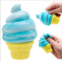 Jouet sensoriel anti-stress souple en TPR en forme de cornet de crème glacée pour enfants et adultes, idéal pour les cadeaux - Vente en gros