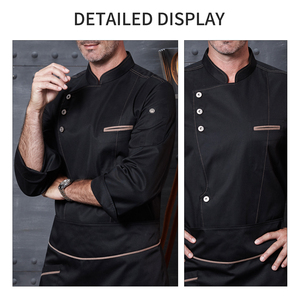 Blouses de Chef Personnalisées à Manches Longues pour Hommes – Uniformes de Restaurant, Bar et Cuisine – Veste de Chef – Tenues Professionnelles pour <span class=keywords><strong>la</strong></span> Restauration - Product Image 5