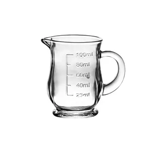 100ml small glass measuring jug for milk