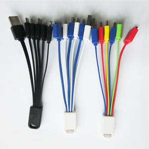 Câble de charge multifonctionnel de données de porte-clés OEM portable pour <span class=keywords><strong>iPhone</strong></span> 15 décoration suspendue créative câble de données multi en un - Product Image 5