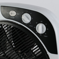 Ventilateur de table silencieux, portable, électrique, 3 vitesses, 40W, à économie d'énergie, 12 pouces, en plastique, à commande mécanique, pour voiture et extérieur