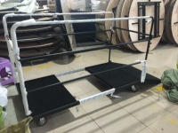 Chariot de table ronde de banquet de qualité supérieure, cadre en métal moderne, usage commercial en extérieur