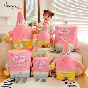 New Cute Pink Sponge Bob Dolls Most Popular Famous Cartoon Character Plush Toys Girls Gifts