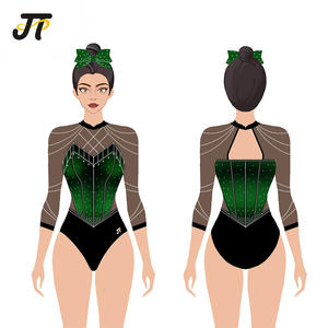 Тренировочная одежда из спандекса, гимнастическое трико, балетное трико из полиэстера, одежда для сценических танцев, шелковое трико для девочек - Product Image 2