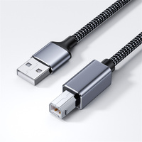 Câble d'imprimante USB long 1m 1,5m 2m 3m 5m 10m Haute vitesse 480 Mbps USB2.0 Câble d'imprimante/scanner USB Type A mâle vers B mâle