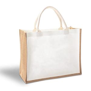 Vente chaude Logo Personnalisé Impression Lin Naturel Jute <span class=keywords><strong>Sac</strong></span> À <span class=keywords><strong>Main</strong></span> Forêt Noire Plage <span class=keywords><strong>Sac</strong></span> À Provisions Collection D'été En Gros - Product Image 4