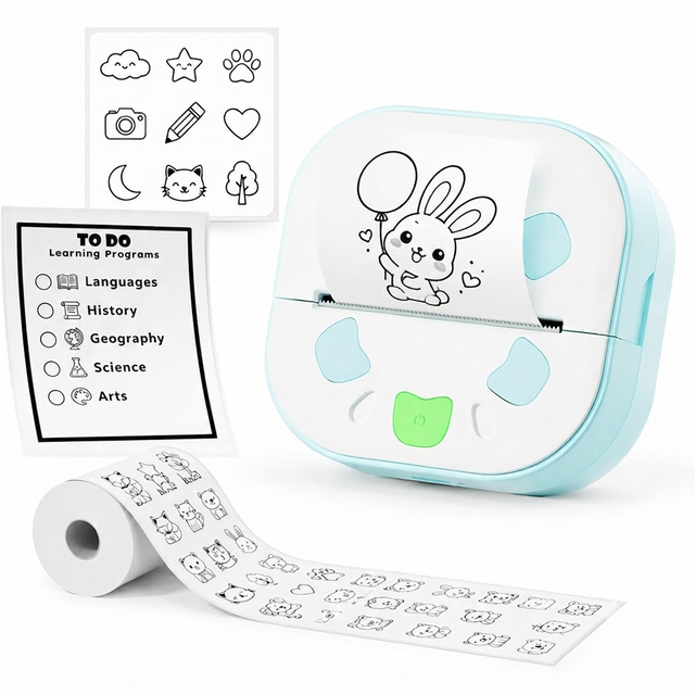 Mini  Thermal Label Maker D21 Inkless Portable for Baby Clothes Pantry Toy Storage Organization Sticker Printing