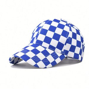 Casquette de baseball en coton, nouvelle, imprimée à carreaux, personnalisée, pour l'extérieur, style sport - Product Image 4