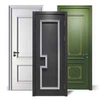 Porte en bois massif moderne de haute qualité, isolation acoustique, design blanc, pour appartement, salle de bain, chambre, porte simple en bois
