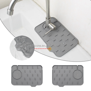 Eco-Friendly Rectangle Classic Silicone Faucet Mat Sink Water Splash Guard Double-<b>Sided</b> Usable Easy to Cut Kitchen Tools - Product Image 5