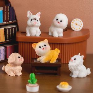 Figuras de Perros de Resina Pequeñas, Juguetes Realistas de Cachorros, Manualidades Educativas de Perros y Animales, Decoraciones <span class=keywords><strong>para</strong></span> Pasteles de Cumpleaños - Product Image 3