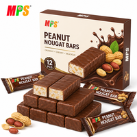 Snacks de marque privée OEM barre énergétique remplie d'arachides au goût délicieux barre de bonbons au chocolat