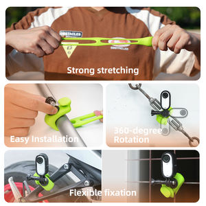 Soporte de silicona para manillar Telesin <span class=keywords><strong>Insta</strong></span> <span class=keywords><strong>360</strong></span> <span class=keywords><strong>Go</strong></span> <span class=keywords><strong>3</strong></span>, soporte giratorio de <span class=keywords><strong>360</strong></span>° con liberación rápida, accesorios para tubo de bicicleta/motocicleta para <span class=keywords><strong>Insta</strong></span> - Product Image 3