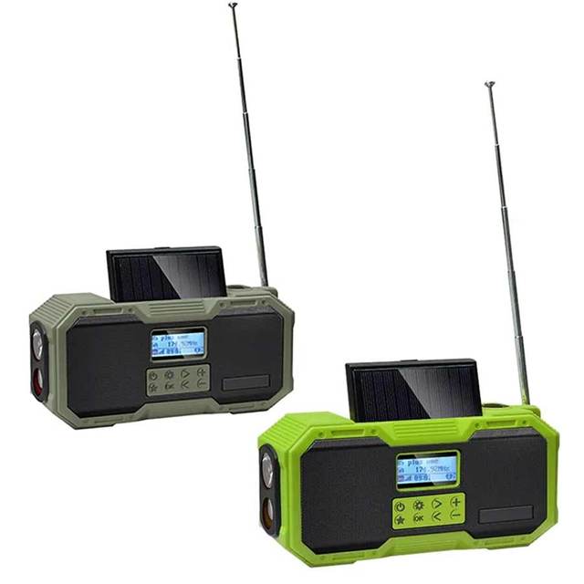 Travel Outdoor BT Music Speaker Hand Crank Fast Charging IPX5 Waterproof Bass Survival Amplifier Subwoofer Am/fm Portable Radio