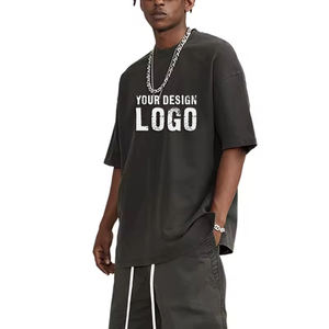 เสื้อยืดผู้ชายแขนสั้นผ้าฝ้ายวินเทจ 270 กรัม ทรงหลวม ไหล่ตก ไซส์ใหญ่ สำหรับฤดูร้อน - Product Image 6