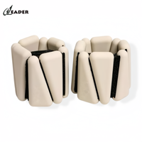 Paire de poids réglables pour chevilles et poignets, bracelets lestés en silicone souple, bandes de fitness pour yoga et Pilates