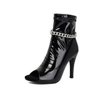 Bottines de danse professionnelles à chaîne de cheville, talons de 7, 9, 11 cm pour Jazz, Danse de salon, Latin, Soirée, Pole Dance pour femmes