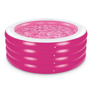 Grande <span class=keywords><strong>piscine</strong></span> gonflable ronde rose 70x30 pouces, <span class=keywords><strong>piscine</strong></span> familiale gonflable profonde pour adultes, jardin extérieur, cour, avec poignées - Product Image 6