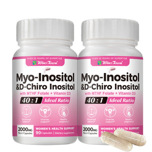 Cápsulas de inositol formuladas por nutricionista para el Bienestar hormonal y fetal Ganó premio de pureza Myo Inositol en polvo Suplemento nutricional - Product Image 1