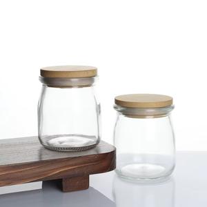 <span class=keywords><strong>Mini</strong></span> pots en verre vides de 200 ml (7 oz) pour yaourt, pudding, ou comme pots à <span class=keywords><strong>miel</strong></span>, avec couvercles en liège, pour cadeaux de mariage - Product Image 4