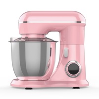Batteur sur socle multifonctionnel électrique 4,5 litres en acier inoxydable, 10 vitesses, haute puissance, avec amortisseur de chocs, petit pétrin domestique