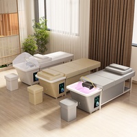 Lit de Spa Moderne avec Réservoirs d'Eau Portables, Sans Plomberie Requise, Lit de Massage à Cycle d'Eau et Vapeur pour Tête, Idéal pour Salon de Beauté, Lit de Shampoing Pratique