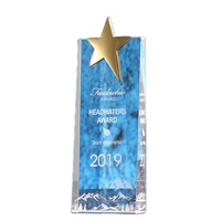 Jadevertu 2024 K9 trophée étoile de cristal prix trofeos plaque de cristal prix plaque de verre prix personnalisé