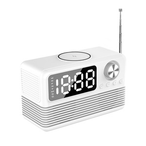 Réveil numérique LED Redwingy <span class=keywords><strong>BT510</strong></span> avec haut-parleur, subwoofer stéréo, haut-parleur sans fil avec charge rapide sans fil 15W, radio - Product Image 1