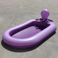 Piscine gonflable en PVC pour enfants, tapis de jeu extérieur avec pulvérisation en forme de vaisseau spatial