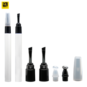 Tube cosmétique PE de 16 mm de diamètre avec applicateur brosse, tube vide blanc compressible pour vernis à ongles et brillant à lèvres, impression sérigraphique, transparent, à visser - Product Image 1