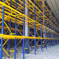 Système de rayonnage industriel robuste à poutres réglables, revêtu par poudrage, pour entrepôt et solution logistique