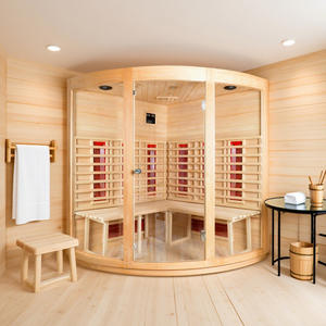 Sunrans 4 persone lontano infrarosso Sauna camera relax di lusso con spettro completo di calore - Product Image 1