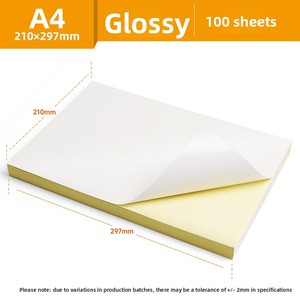 Adesivi ed Etichette in Carta Kraft Autoadesiva Formato <span class=keywords><strong>A3</strong></span>/<span class=keywords><strong>A4</strong></span>/A5 Colore Marrone Finitura Lucida/Opaca 100 Fogli - Product Image 6