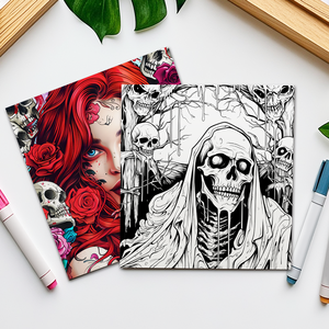 <span class=keywords><strong>Livre</strong></span> de coloriage pour adultes sur le thème de la beauté des squelettes avec des illustrations époustouflantes Plongez dans la relaxation avec ce <span class=keywords><strong>livre</strong></span> de coloriage - Product Image 3