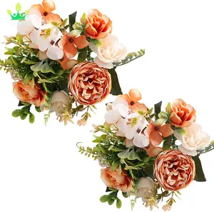 Flor Artificial Peônia Seda Hortênsia Bouquet Outono Rose Centerpieces para Decoração Wedding Bouquet para Party Home