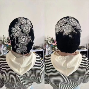 Fashionable cross-pattern solid color breathable all-season <b>headband</b> hat casual women's headwear - Product Image 1