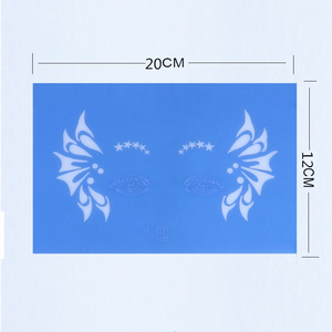 Tatuaje de aerógrafo reutilizable PET/plantilla de Mylar de pintura facial característica temporal - Product Image 2