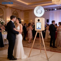 Cabina de Fotos Portátil de Doble Cara con Espejo Mágico, Pantalla Táctil, Cámara Compatible con Impresión Instantánea para Bodas