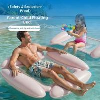 Radeau gonflable en PVC à quatre tubes, hamac aquatique pliable, jouet aquatique pour enfants et adultes, chaise longue flottante