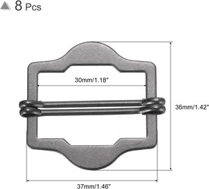 Metal Adjuster Slide Buckles Webbing <b>Strap</b> Roller Pin Clip Buckle Tri Glide For Vest Suit <b>Bag</b> <b>Replacement</b> Part - Product Image 2