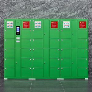 Casier de stockage intelligent vert avec écran tactile et lecteur de codes-barres, armoire de retrait automatique, casier électronique pour colis pour entrepôt de campus - Product Image 1