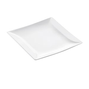 Assiette carrée en porcelaine CARLOTTA RAMADA 20x20cm blanche - Product Image 1