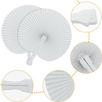 Éventail en papier circulaire personnalisé pour mariage, fête ou cadeau, avec impression sur mesure