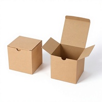 Carton d'expédition rectangulaire aseptique en kraft brun écologique personnalisé 6x6x6 pouces, pliage facile, verrouillage automatique, en carton