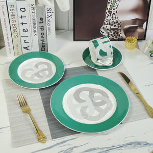 Juego de cena de porcelana de hueso Verde Europeo con descuento, Juego de 2 piezas - Product Image 3