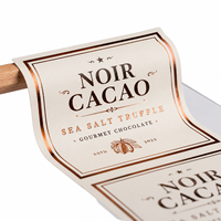 Autocollants pour bouteilles de vin, vernis spot, feuille métallique adhésive pour bouteilles en verre et emballages, fabricant sur mesure