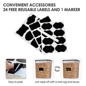 7pcs PP食品储存容器套装厨房储存容器面粉糖和谷物塑料干气密食品罐 - Product Image 5