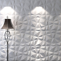 Panneau/autocollant 3D en PVC moderne personnalisé de bonne qualité en forme de diamant papier peint imperméable décoratif pour mur intérieur autres panneaux