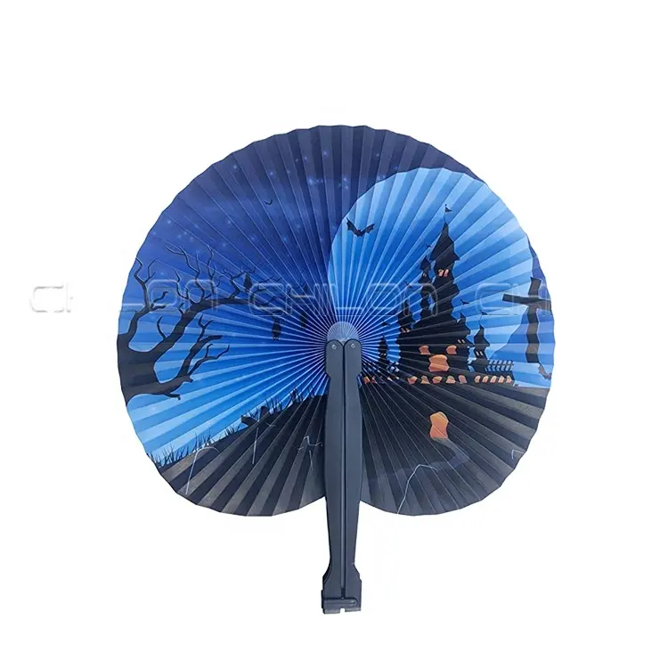 Hand Fan Paper Chinese Classic Hand Fan Vintage Folding Fan Round Circular Paper Fan